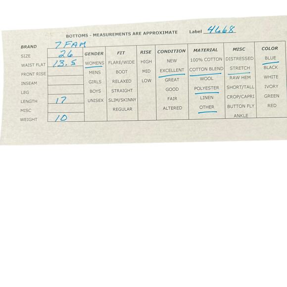 7 For All Mankind Dark Wash Denim Button Up Stretch Skirt Patch Pockets 26 - Picture 4 of 4